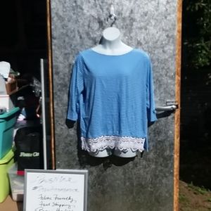 St. John's Bay Top 3X EUC